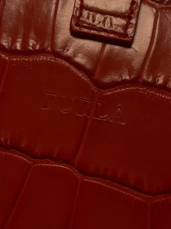 Furla Croc-Embossed Leather Shoulder Bag - Picture 4 of 7